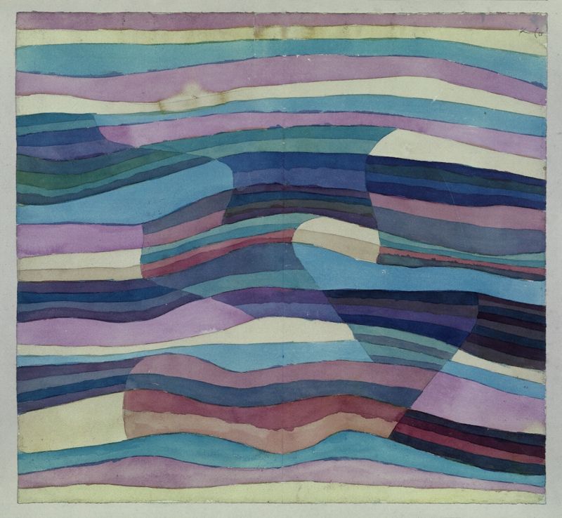 Paul Klee 'Moving Thresholds' Archival Pigment Print Framed In Brown photo furniture