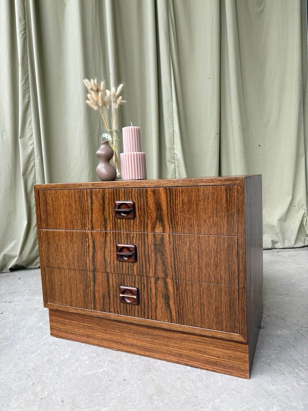 Vtg Mid Century Compact Rosewood Drawers Bedside Scandi Danish Retro R988 photo furniture