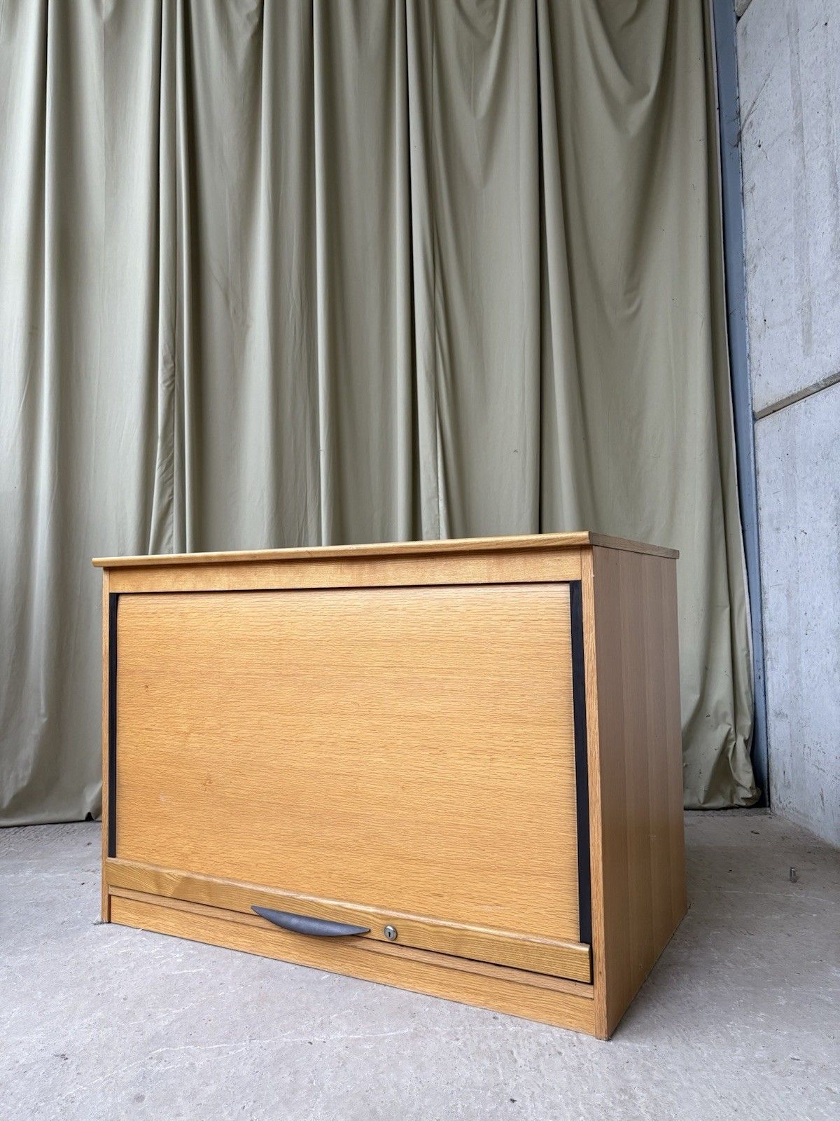 Vtg Late Mid Century Modernist Media Cabinet Unit Sideboard Lp Storage R990 photo Furniture