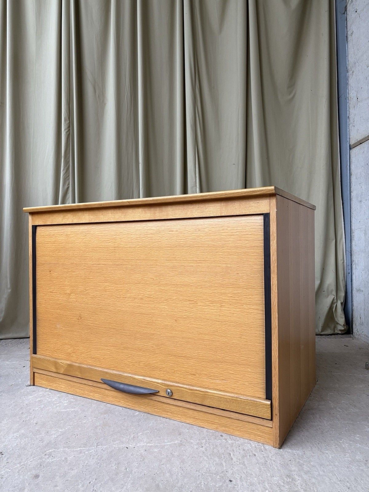 Vtg Late Mid Century Modernist Media Cabinet Unit Sideboard Lp Storage R990 photo 316.25