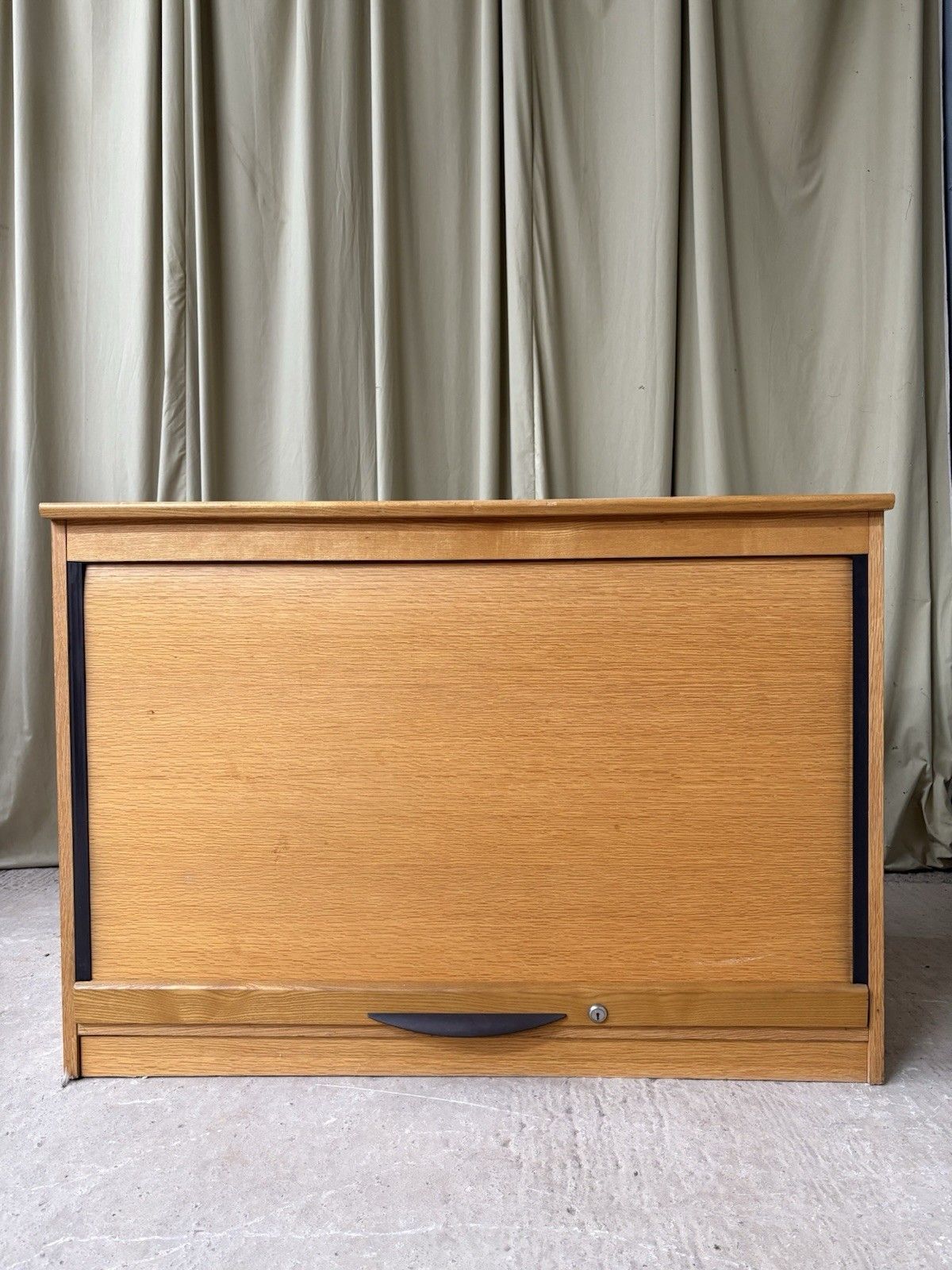 Vtg Late Mid Century Modernist Media Cabinet Unit Sideboard Lp Storage R990 photo buy