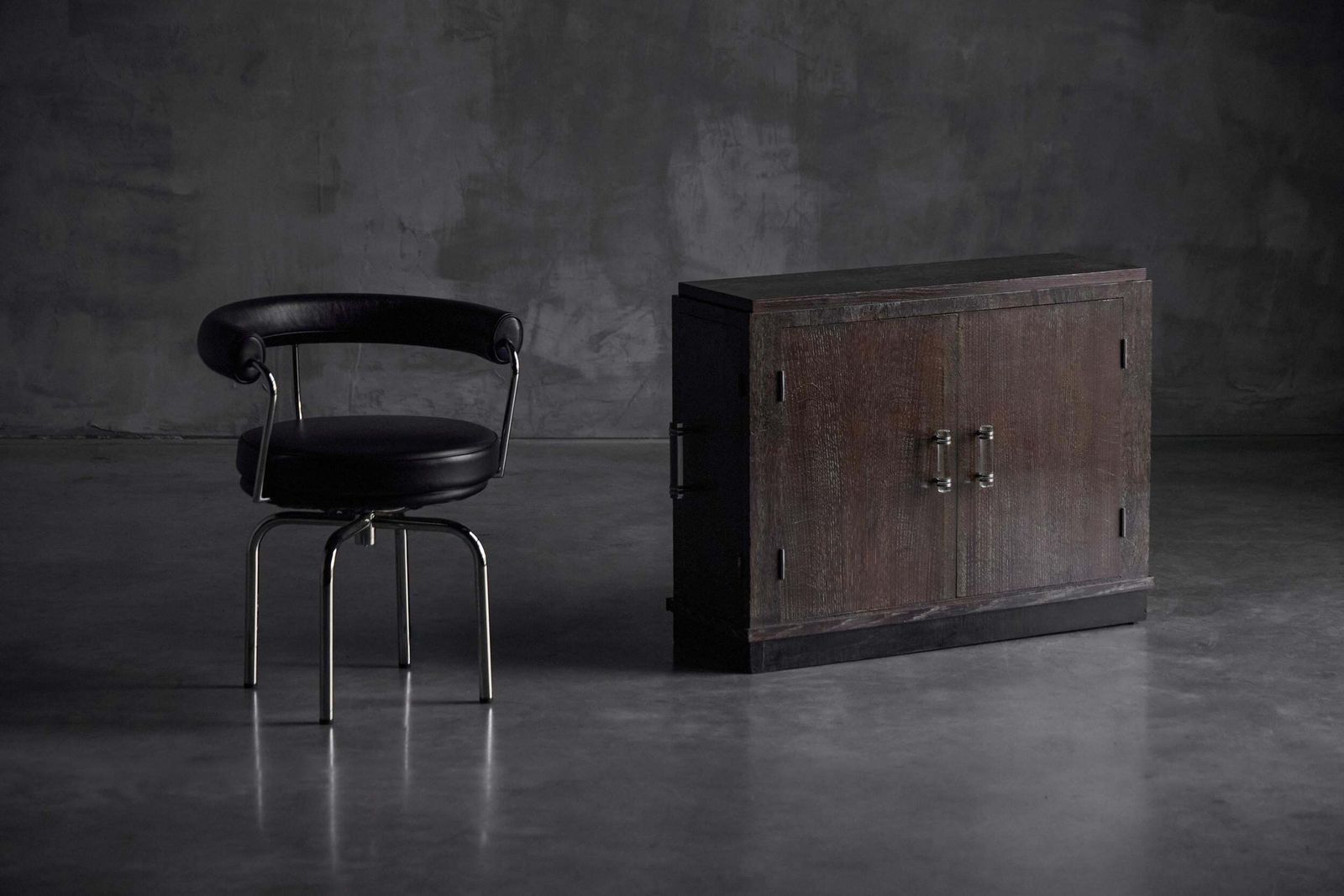 Modernist Art Deco Oak Cabinet, France, 1940s photo for sale