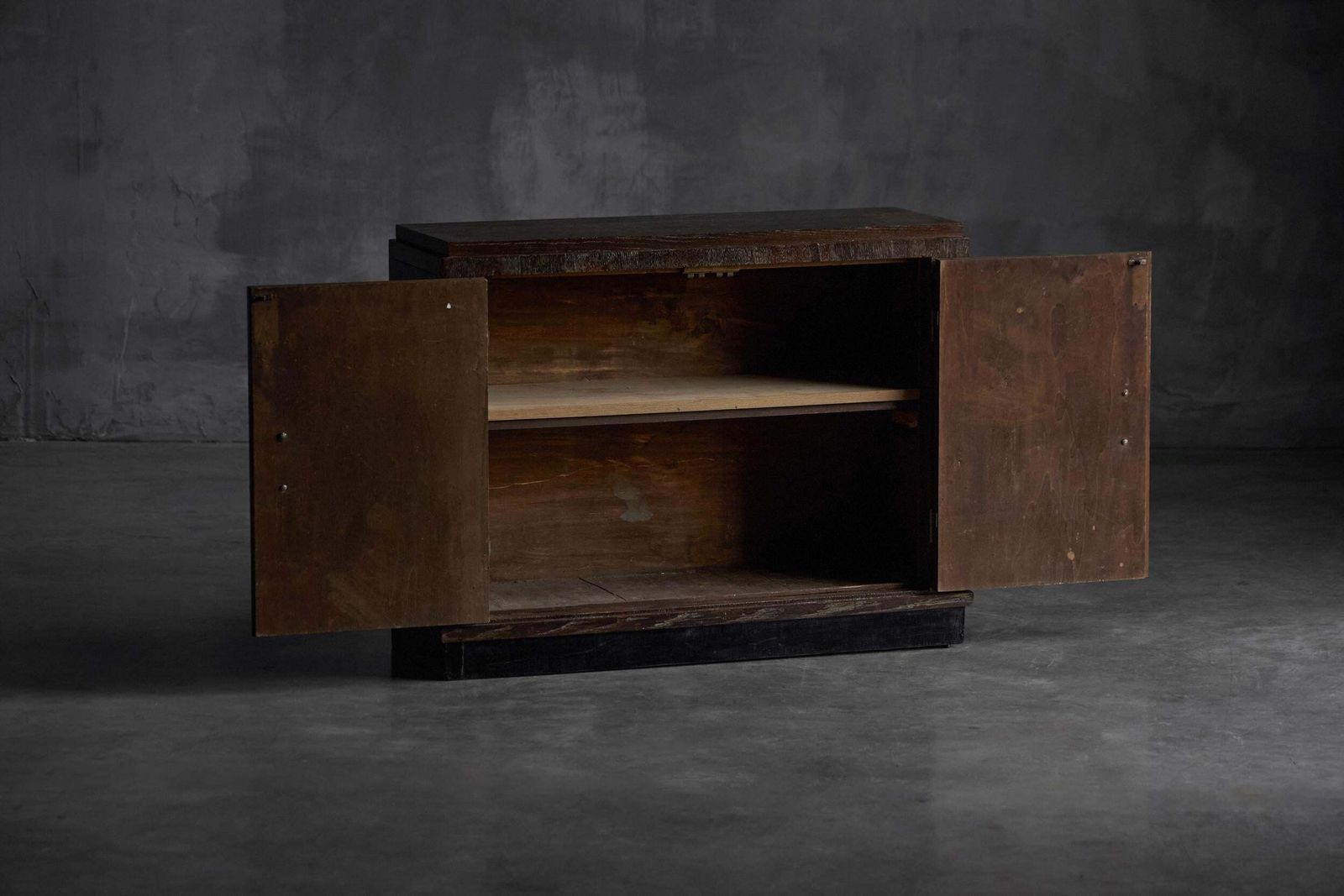 Modernist Art Deco Oak Cabinet, France, 1940s photo 6180.0