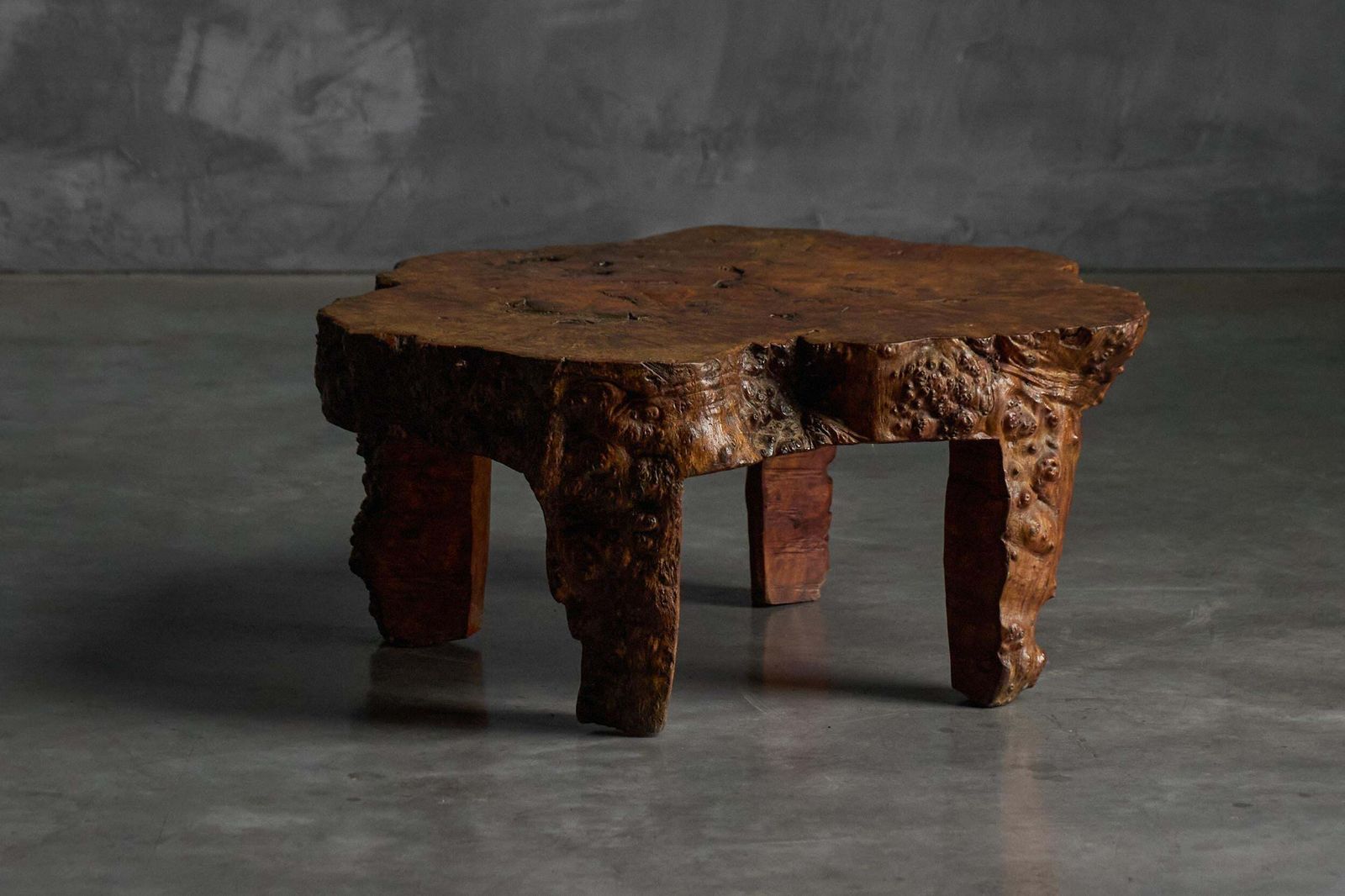 Organic Burl Wood Coffee Table, France, 1950s photo furniture