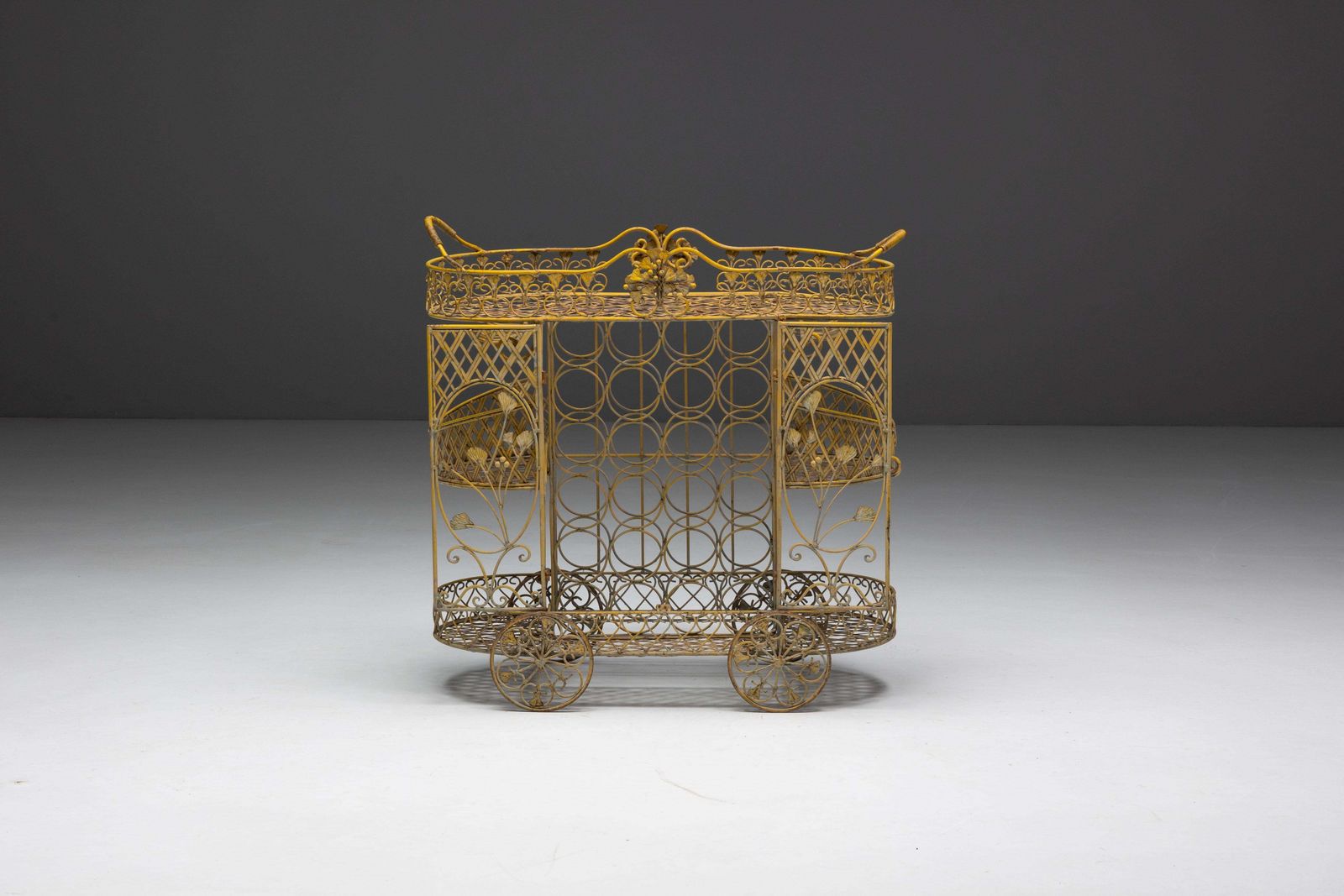 photo buy Antique Cast Iron Serving Trolley, France, Early 20th Century
