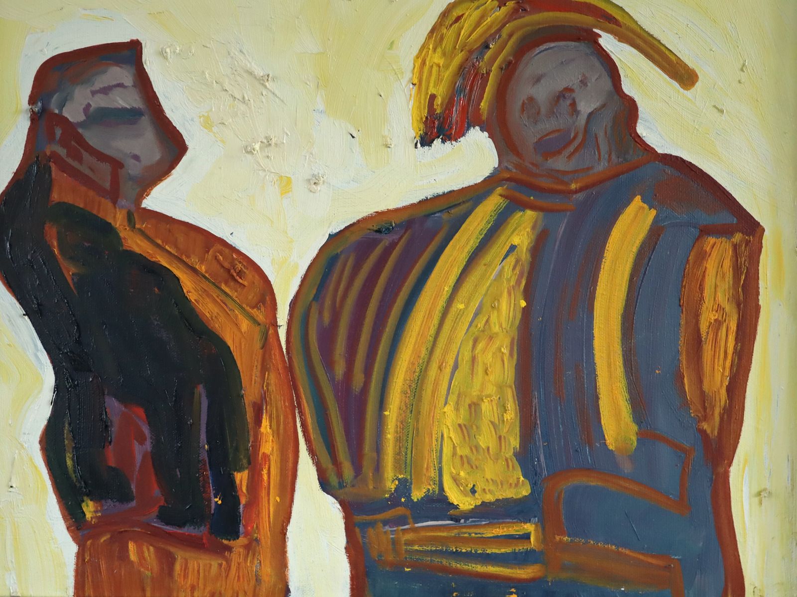 The Exchange Oil Painting, Mid 20th Century photo 523.0