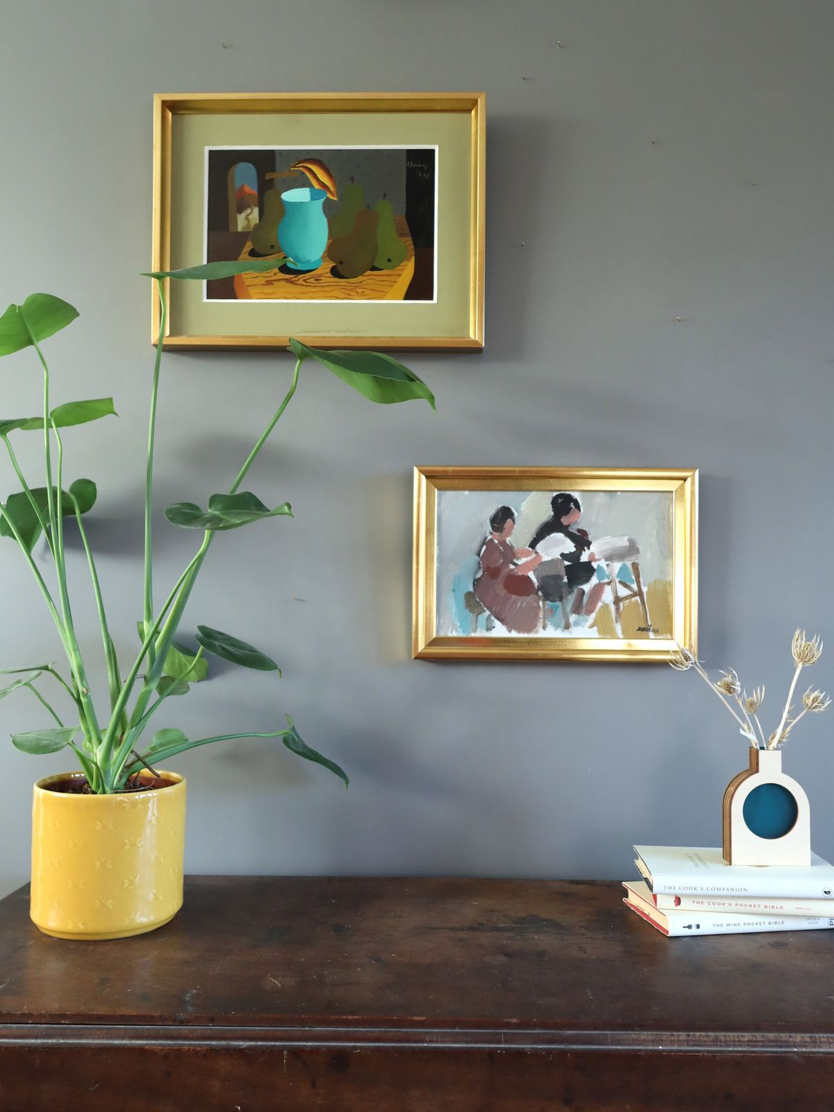 The Craft Of Two Oil Painting, Mid 20th Century photo furniture