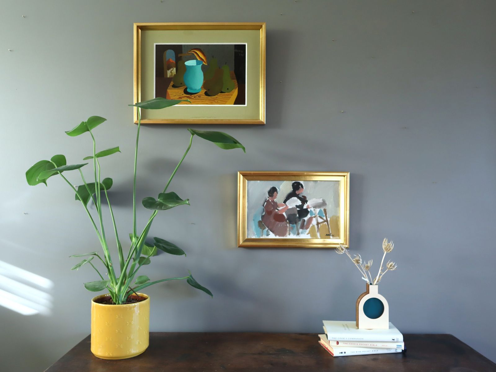 The Craft Of Two Oil Painting, Mid 20th Century photo for sale
