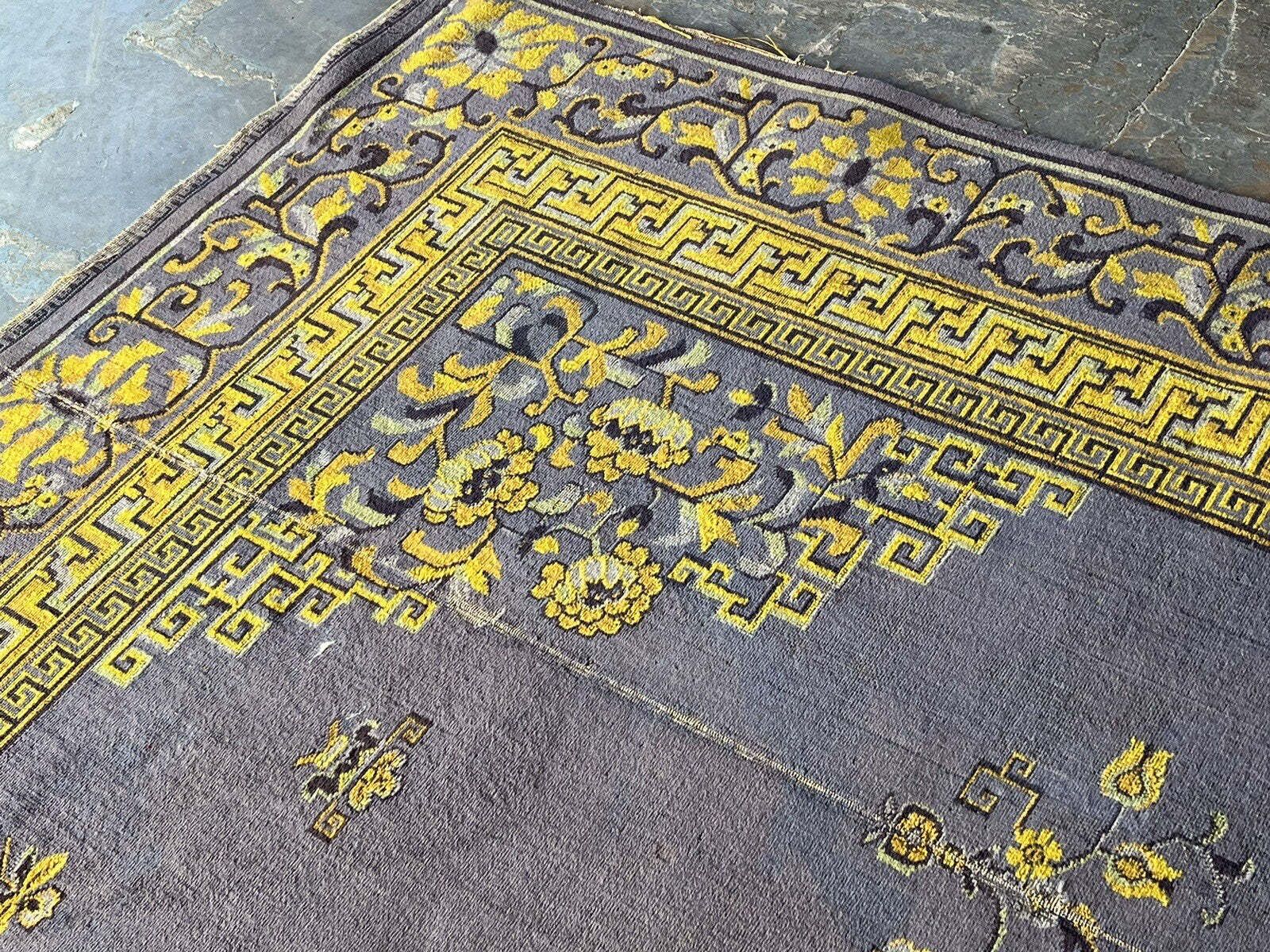 Edwardian Country House Carpet / Rug 271 X 203 Cms. Worn Condition. photo vintage