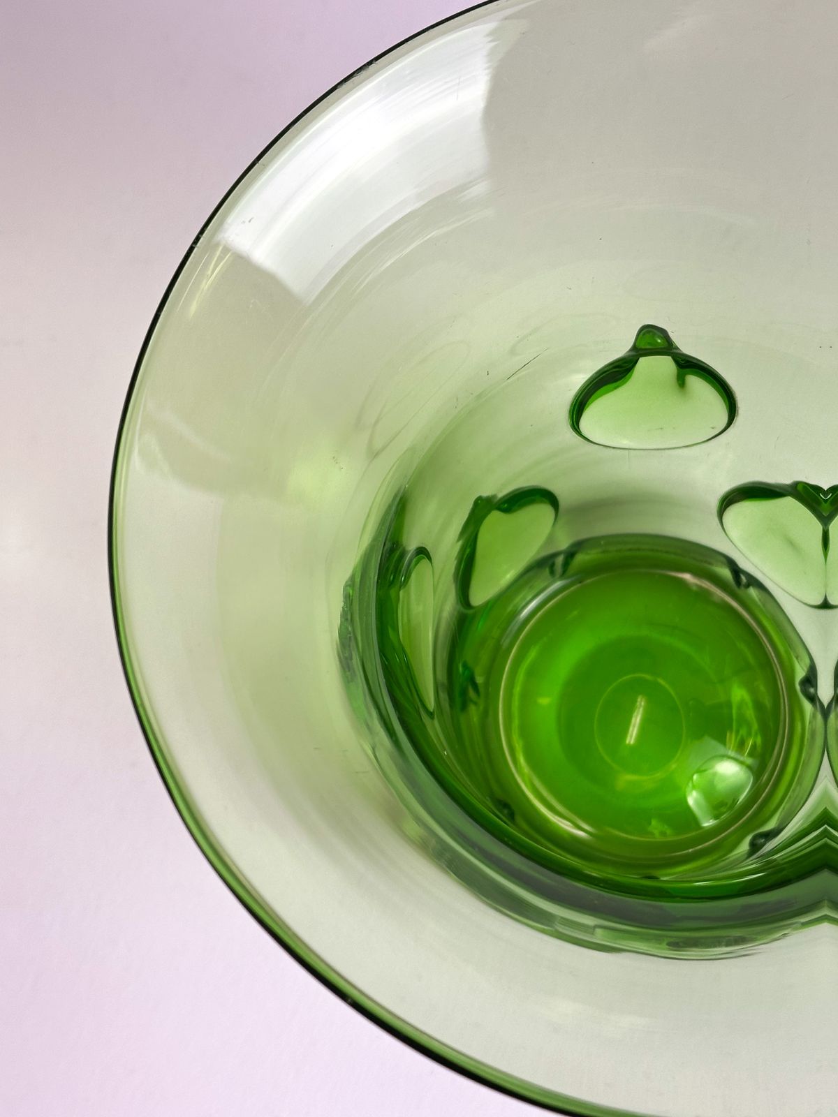 Green Glass Vase With Applied Punts, Wersin For Tiroler, Austria, 1924 photo for sale