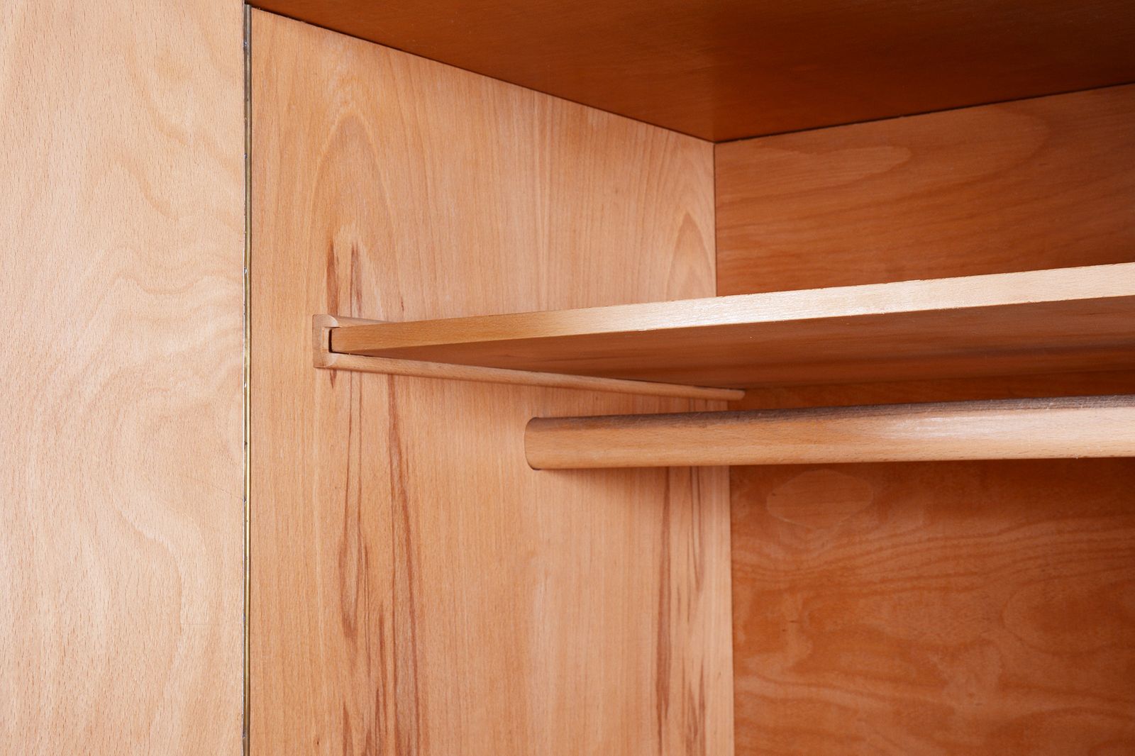 Restored Oak Bauhaus Wardrobe, Chrome Plated Steel, Czechia, 1930s photo Furniture