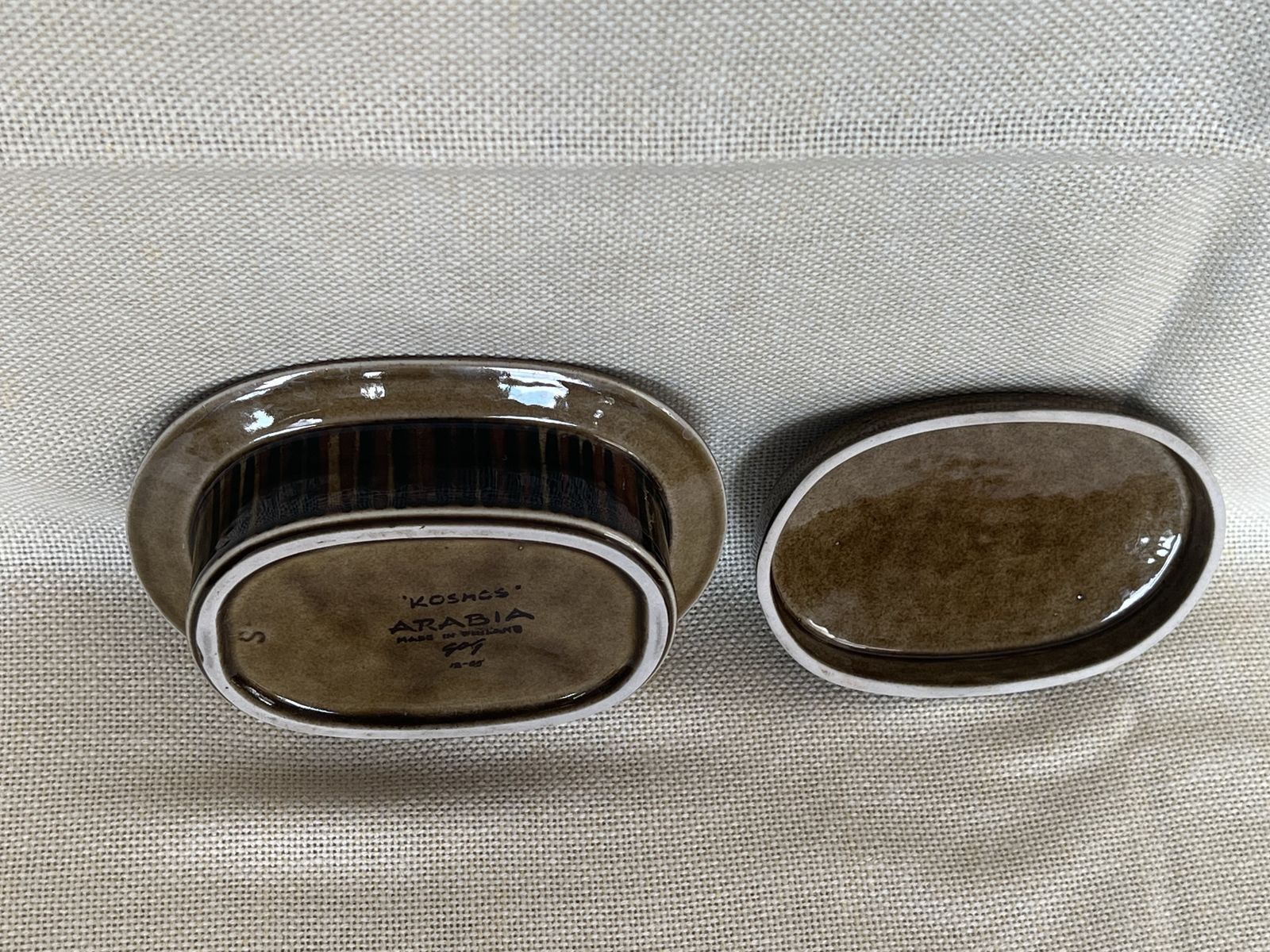 Arabia Finland Kosmos Gunvor Olin Grönqvist Ceramic Stoneware Set Green/Brown photo vintage