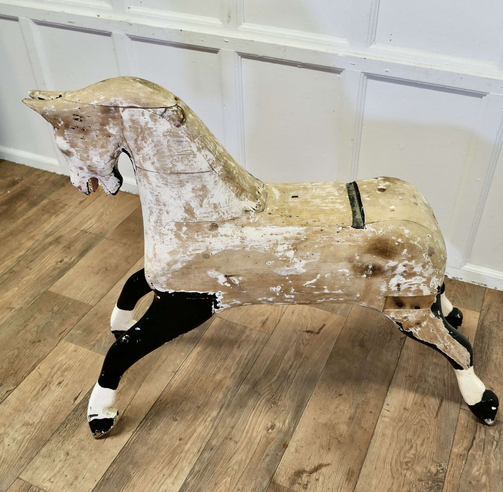 Large Ex Rocking Horse, Pine Horse This Is A Substantial Animal, He Has Previously Been S photo furniture