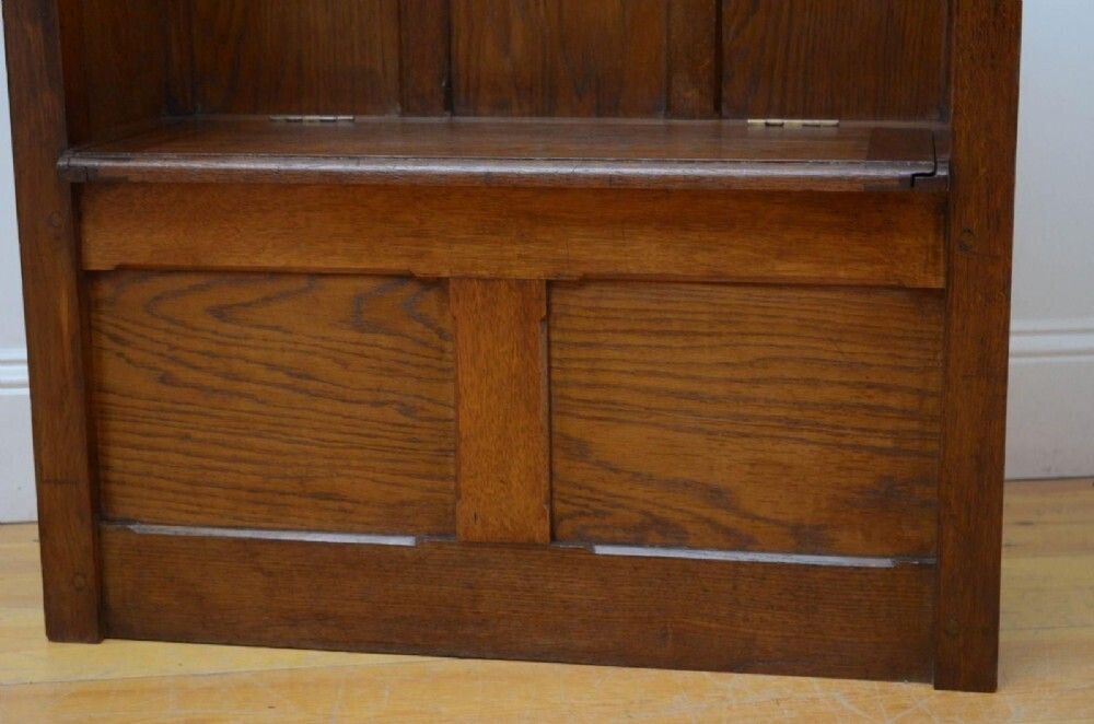 photo vinterior Gothic Revival Oak Hall Bench, 1800s