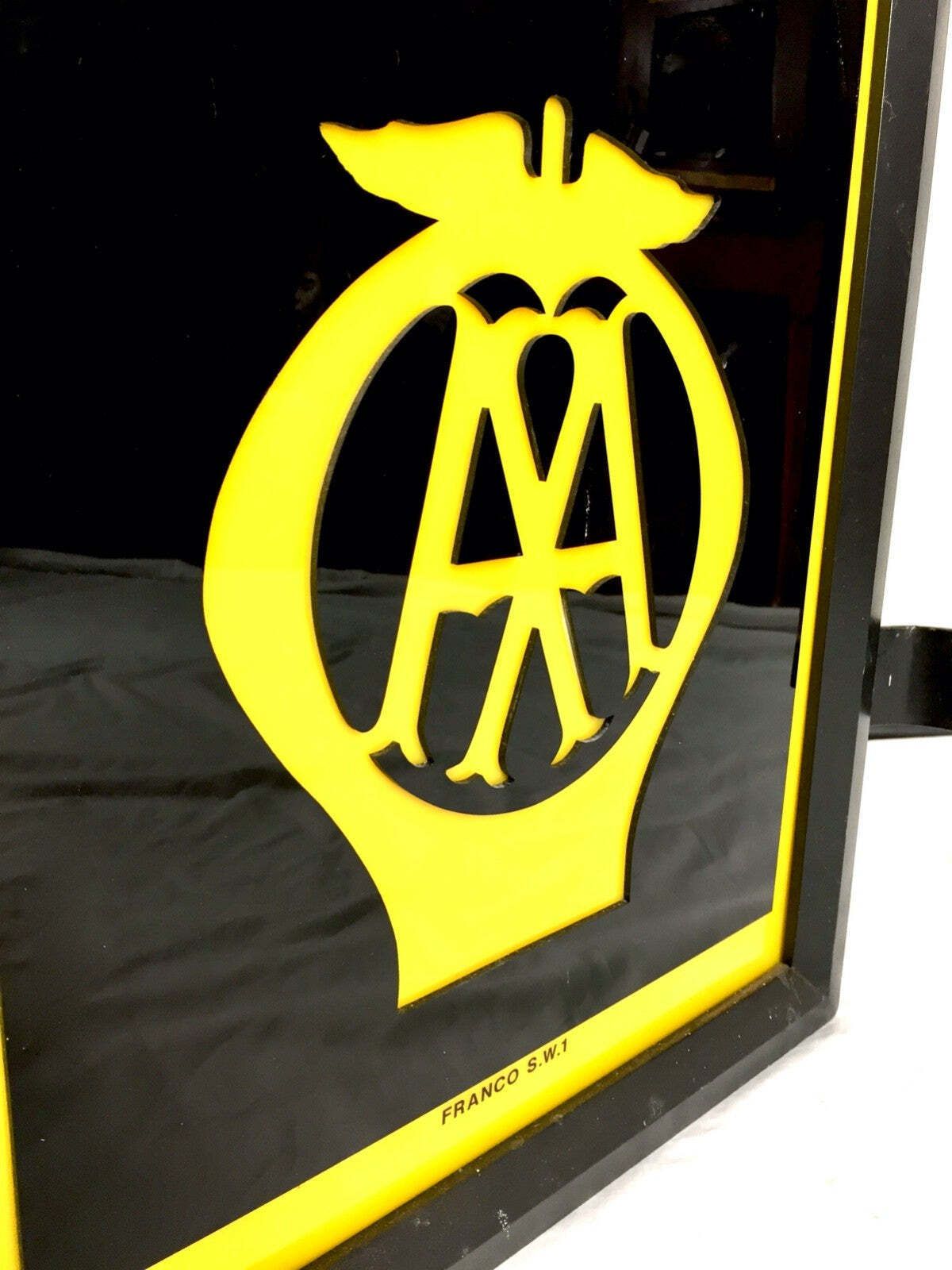 Antique Advertising Very Large Aa Garage Lightbox Sign Restored Working Order photo vintage