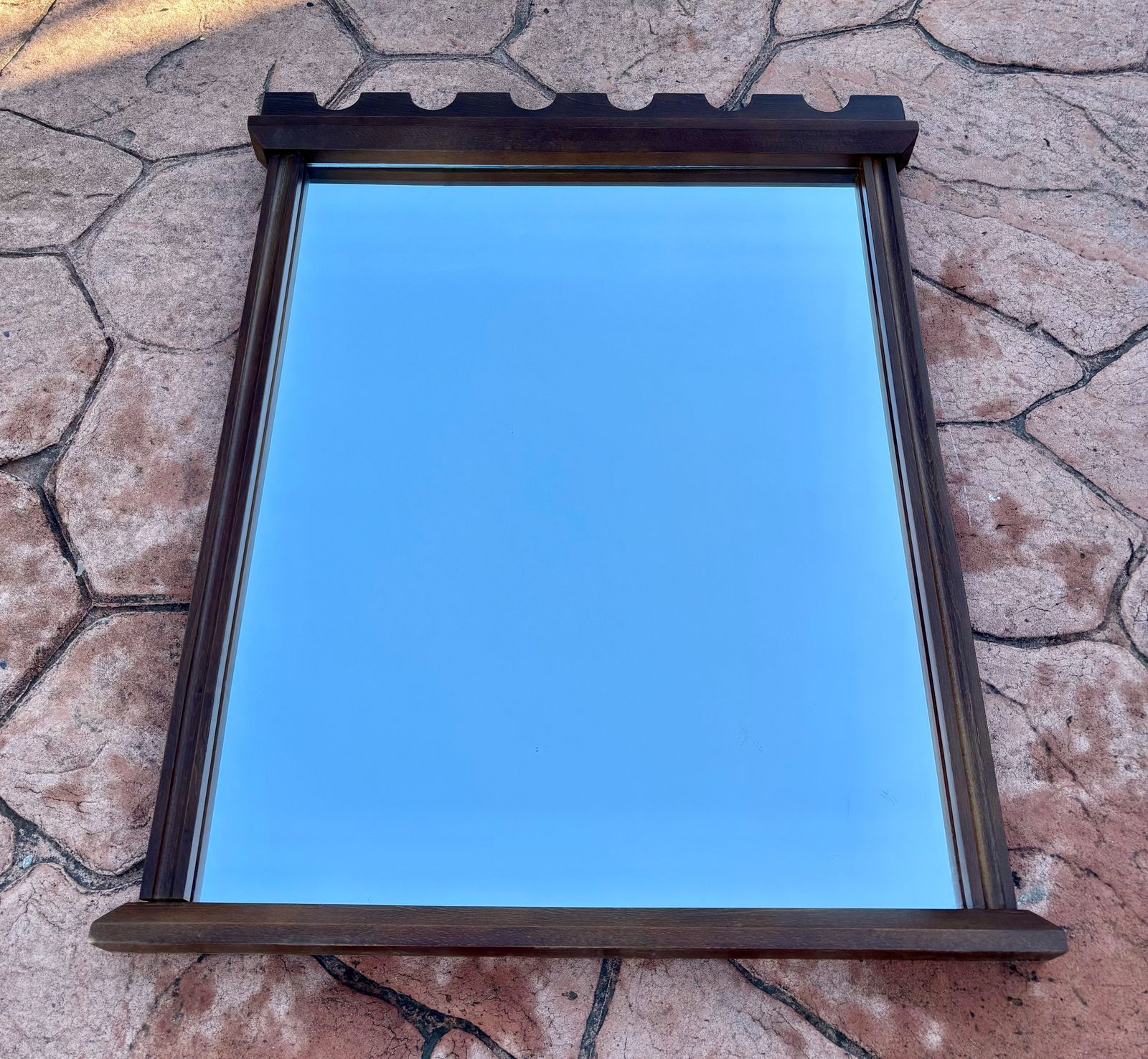 Spanish Castilian Wooden Mirror, Early 20th Century photo vinterior