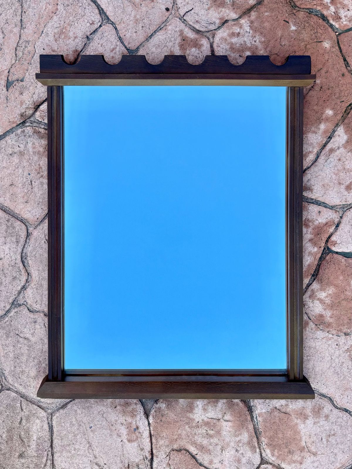 Spanish Castilian Wooden Mirror, Early 20th Century photo buy