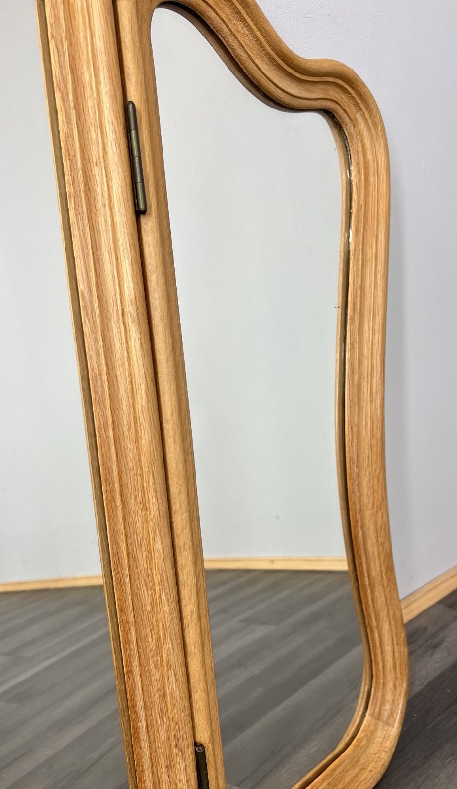 Mirror Vintage French Style Oak Triple Dressing Mirror Curved Frame Lot 4081 photo buy