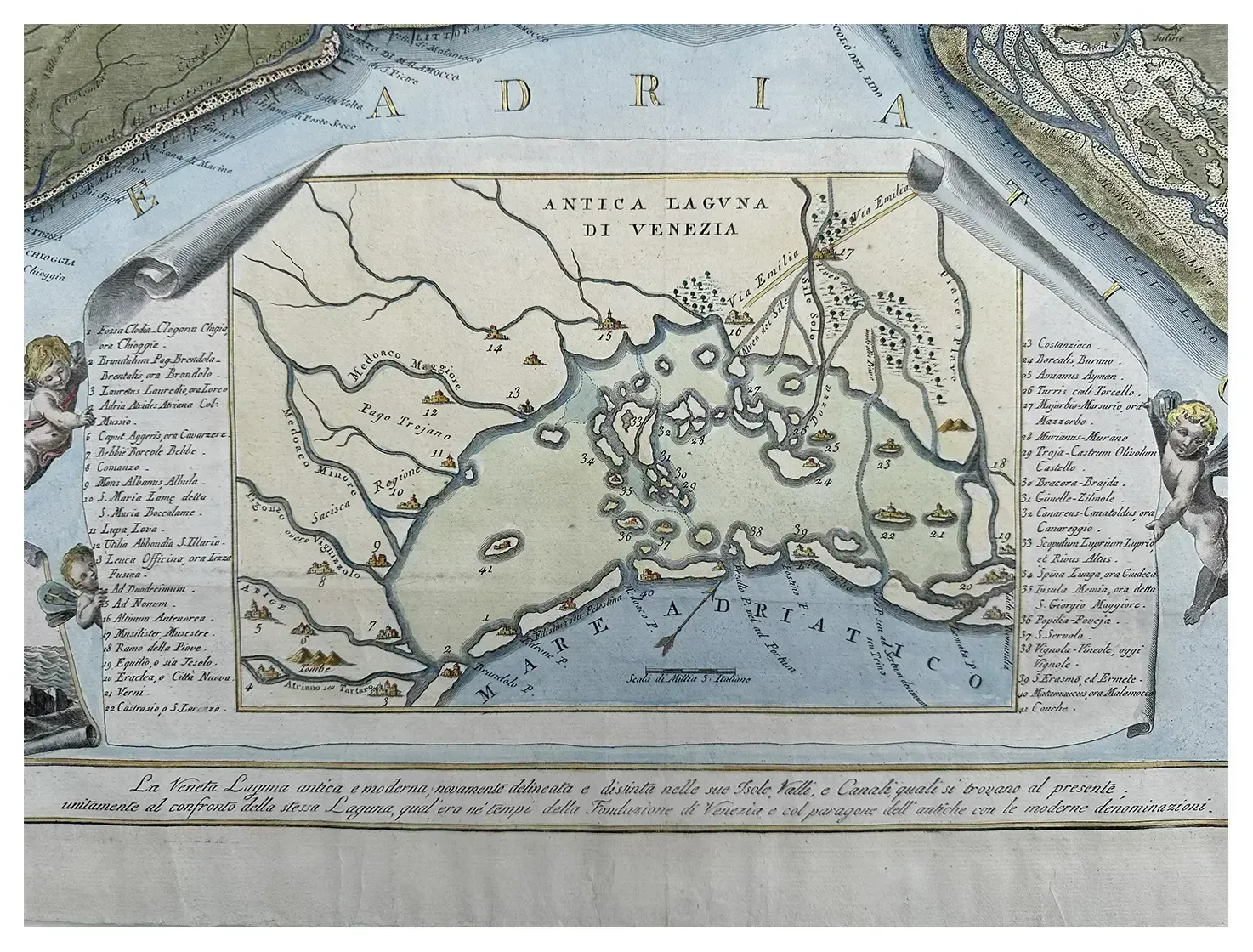 Antonio Sandi, The Venetian Lagoon: Ancient And Modern – 18th Century photo for sale