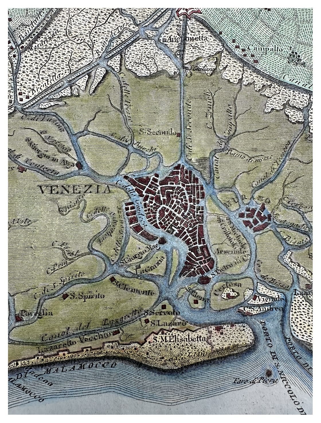 Antonio Sandi, The Venetian Lagoon: Ancient And Modern – 18th Century photo buy