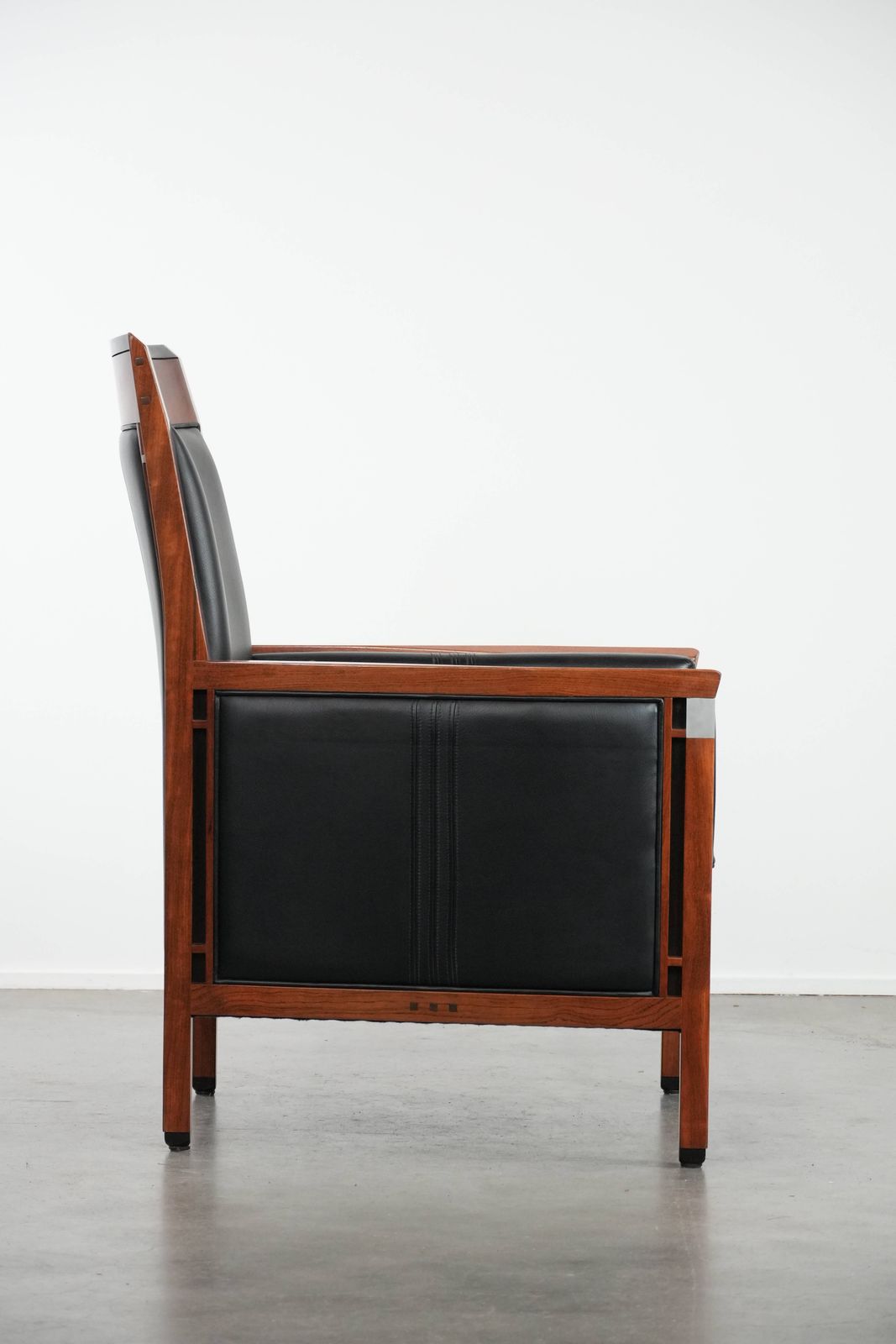 Beautiful And Very Comfortable Black Art Deco Design Armchair photo for sale