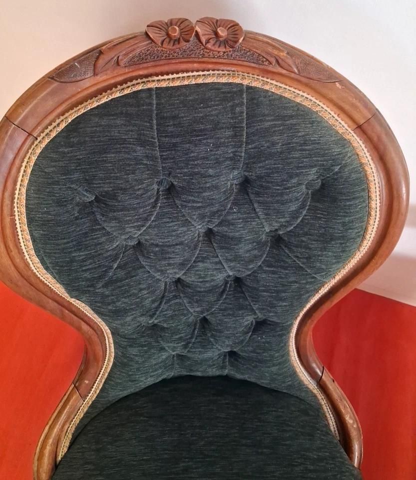 Antique Low His & Hers Balloon Back Relaxing Drink Fireside Styled Chairs photo 425.0