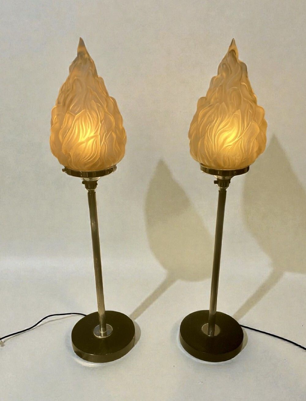 A Pair Of Tall Art Deco Lamps photo buy