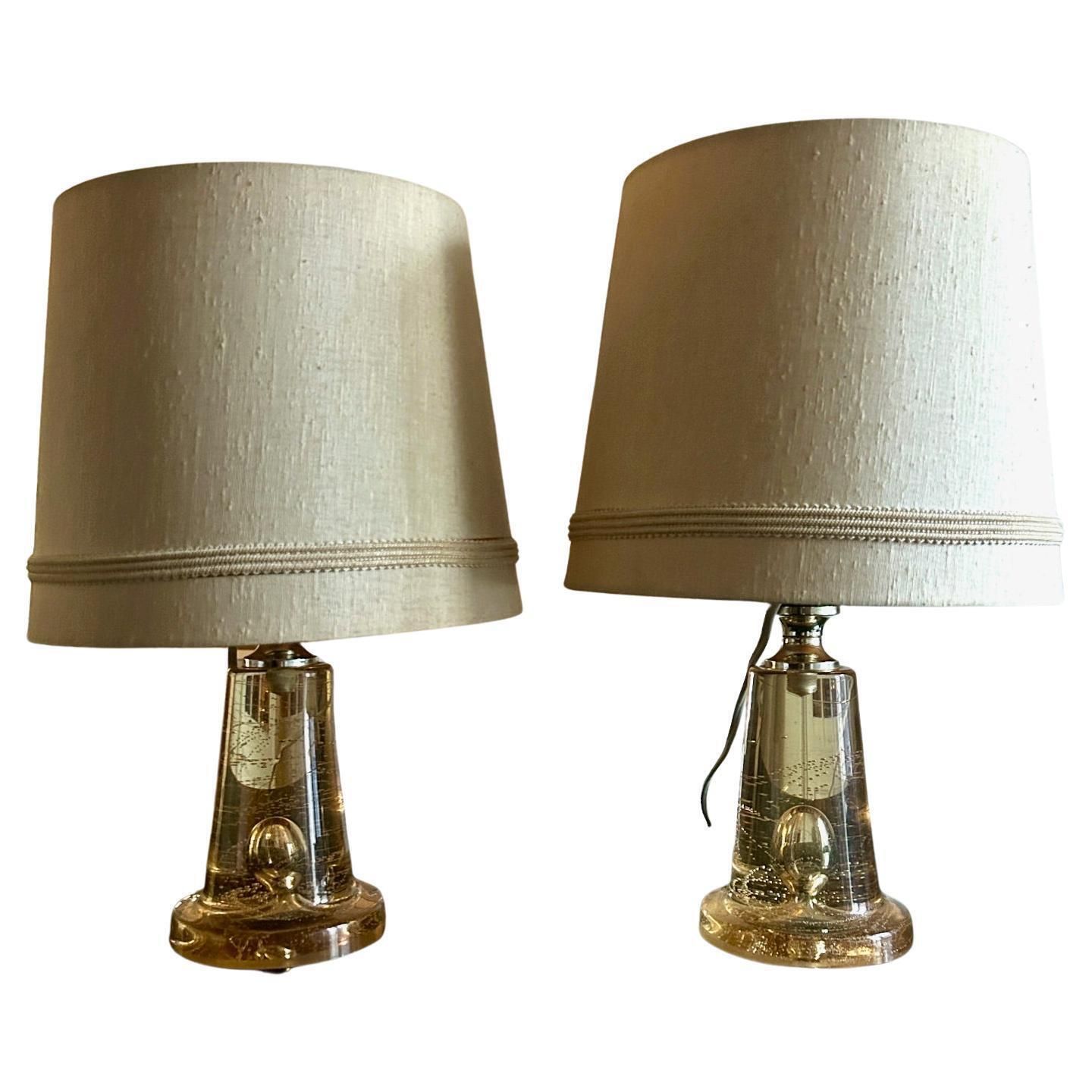 Pair Of Aro Leuchten Resin Lamps, 1970