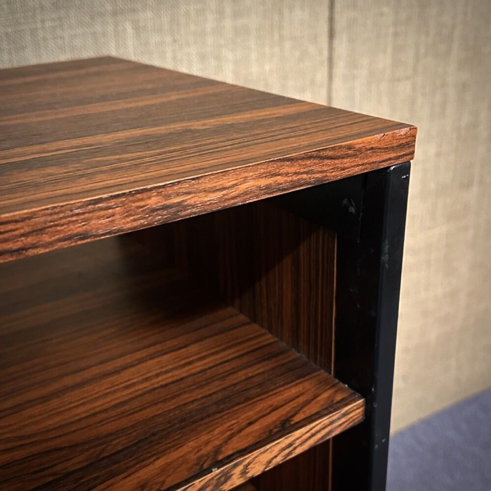 Vintage Mid Century Slender Rosewood Effect Record Player Media Cabinet photo buy