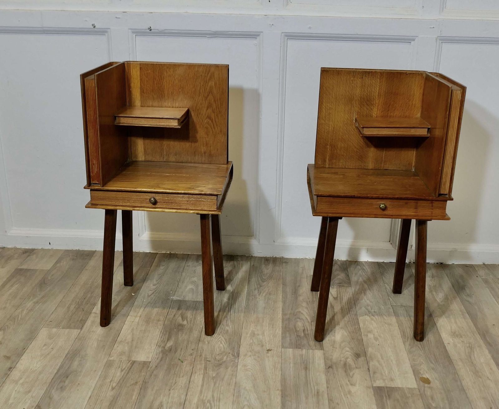 A Pair Of French Arts And Crafts Outré Bedside Tables A Very Attractive Pair Of Cabinets