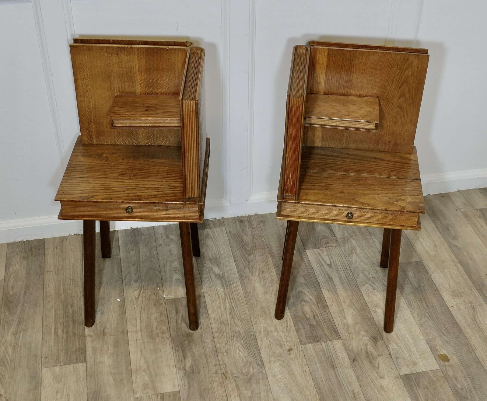 A Pair Of French Arts And Crafts Outré Bedside Tables A Very Attractive Pair Of Cabinets photo furniture