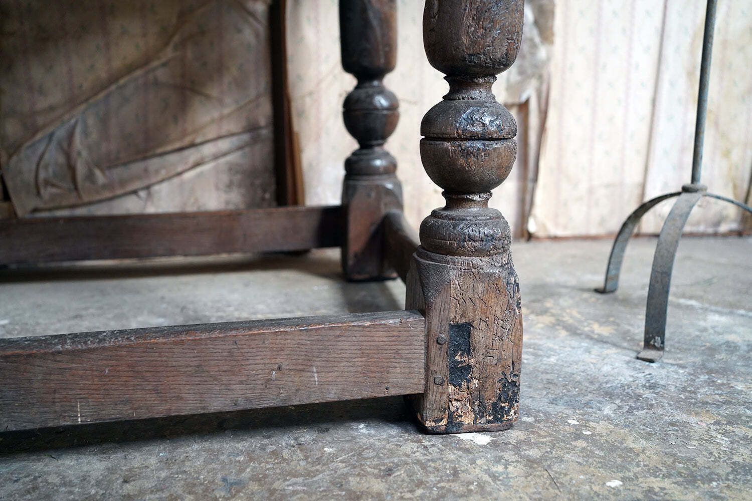 5800.0 A 17thc English Graffitied Oak Refectory Table; Southwick Hall, Northamptonshire C.1680 photo