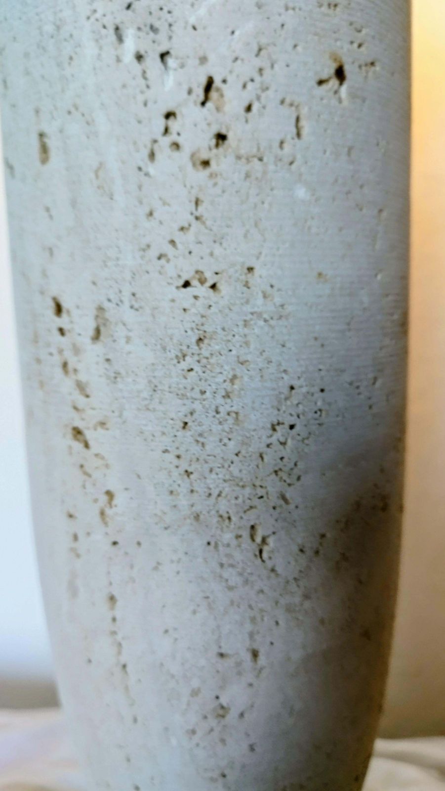 1980s Italian Travertine Table Side Lamp Sculptural Stone Obelisk Mid Century Modern photo furniture