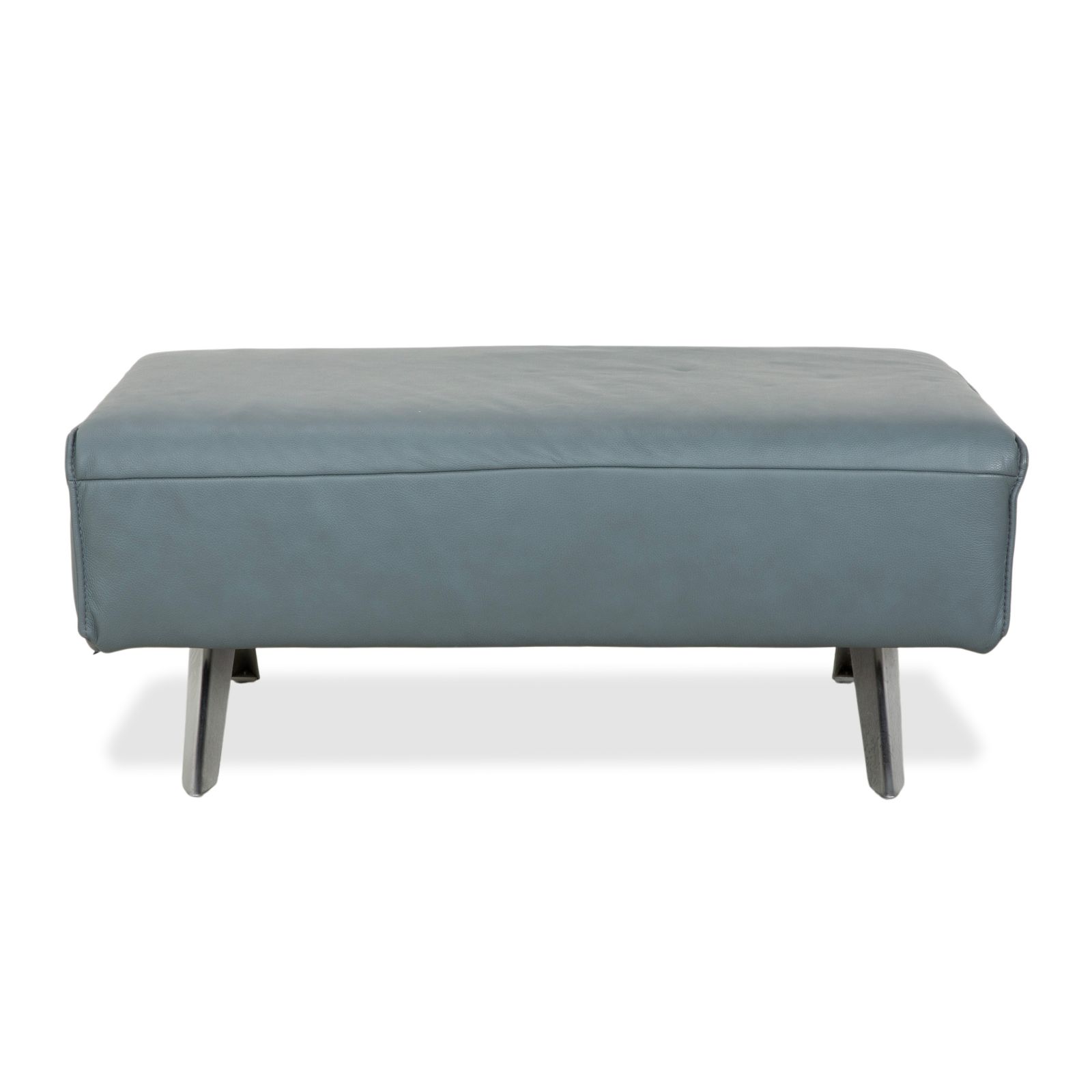 Himolla Biella Leather Stool Blue Grey Petrol photo vintage