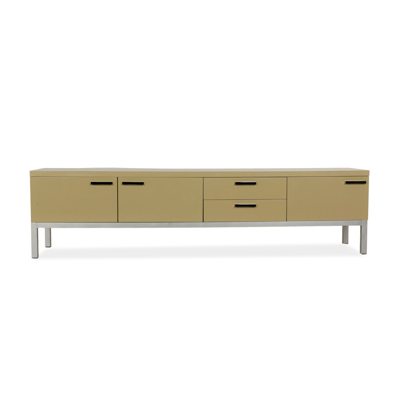 Cappellini Wooden High Gloss Sideboard Cream Yellow Drawers