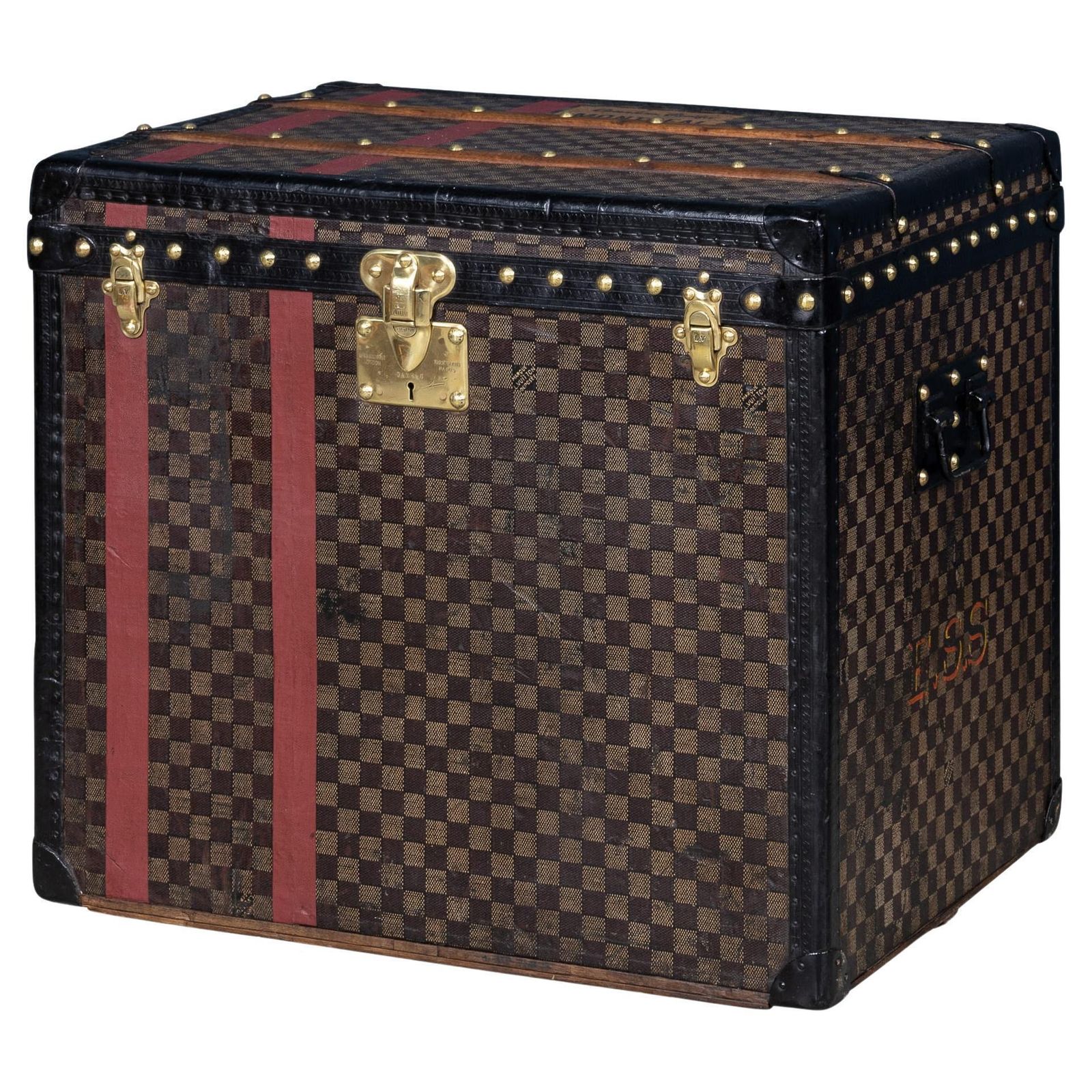 Louis Vuitton Hat Trunk, Damier Canvas & Black Leather, France, 1920