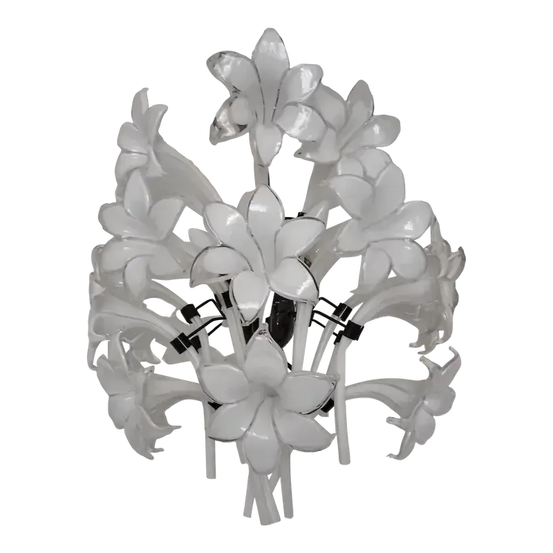 Vintage 1970s Large Italian Murano Chandelier