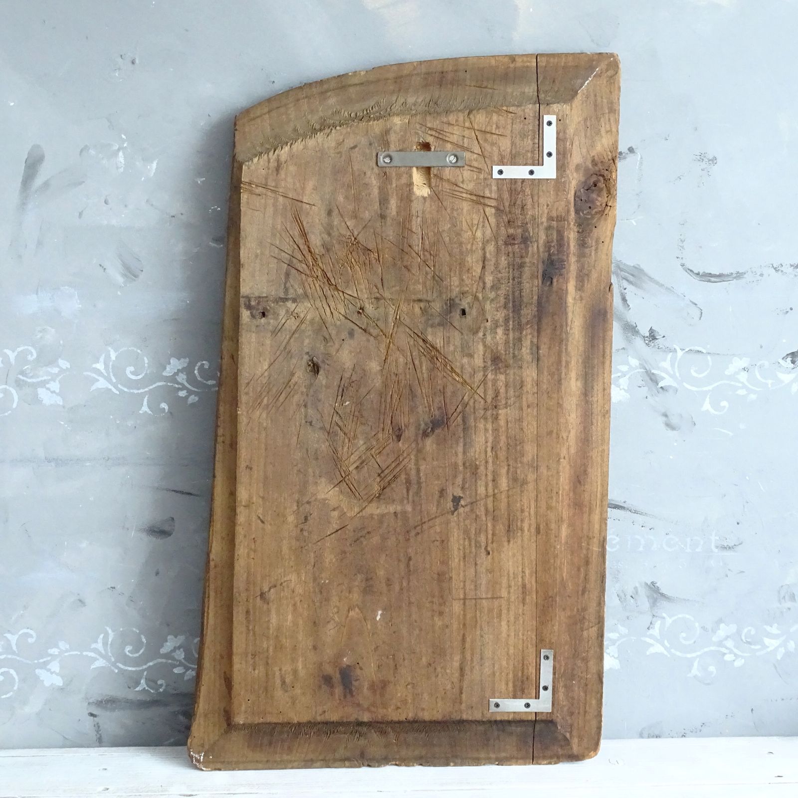 photo vinterior Saint Florian Hand Carved Wooden Panel, Rustic Primitive Carving Folk Art Plaque