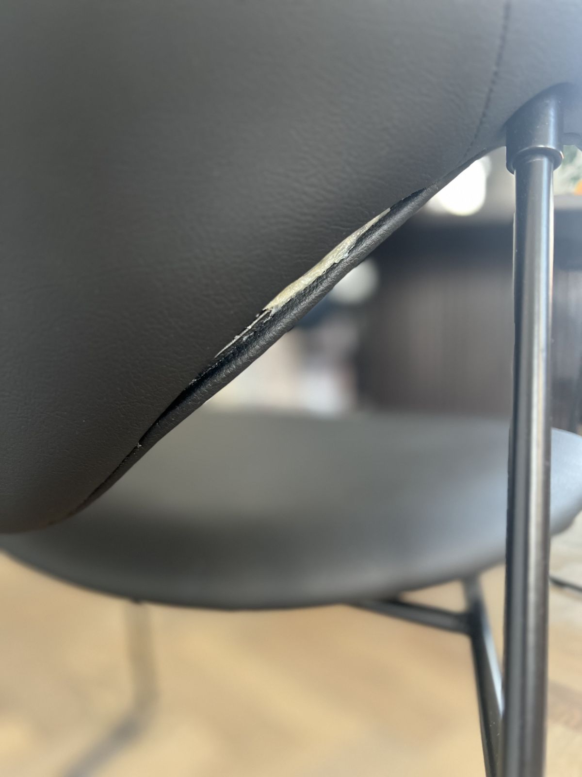 photo for sale Gubi Masculo Black Dining Chairs With Black Steel Base By Gam Fratesi (Set Of 6)
