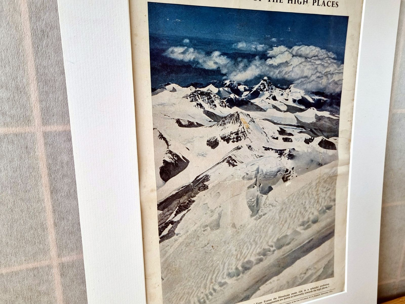 Vintage Everest Colour Page, The Splendour Of The High Places, 1953 Mountaineering Photograph, Himalayan Exploration Wall Art photo 135.0