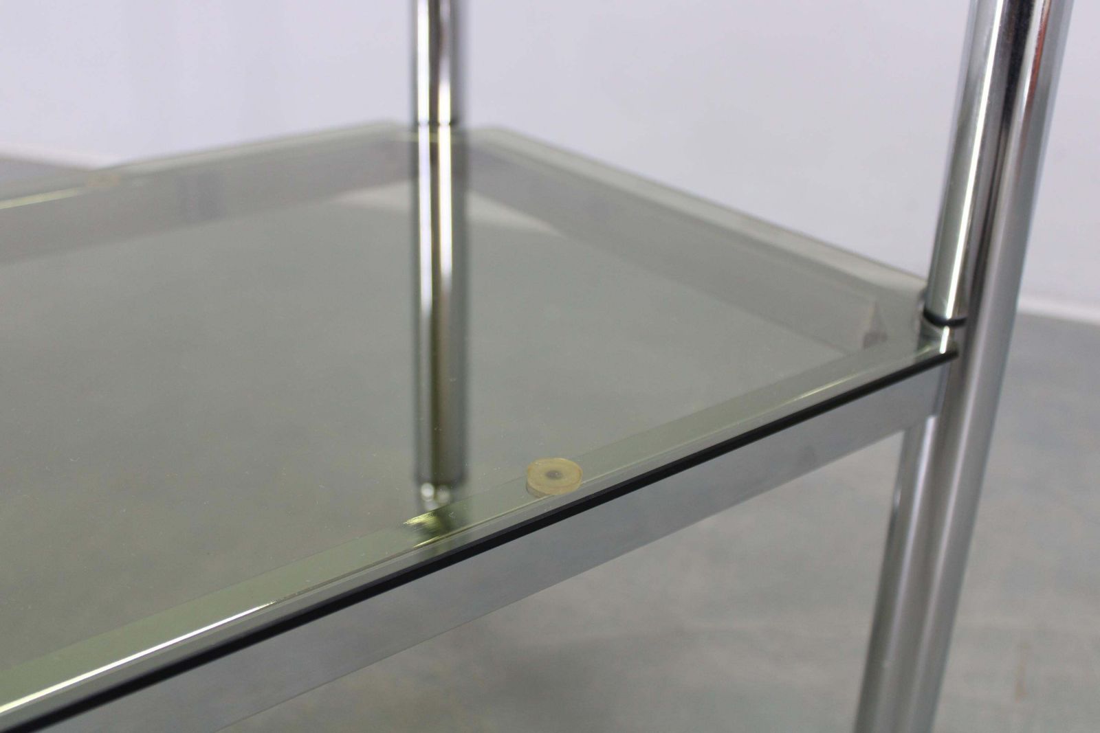 Mid Century Smoked Glass Serving Cart, Italy, 1970s photo vintage
