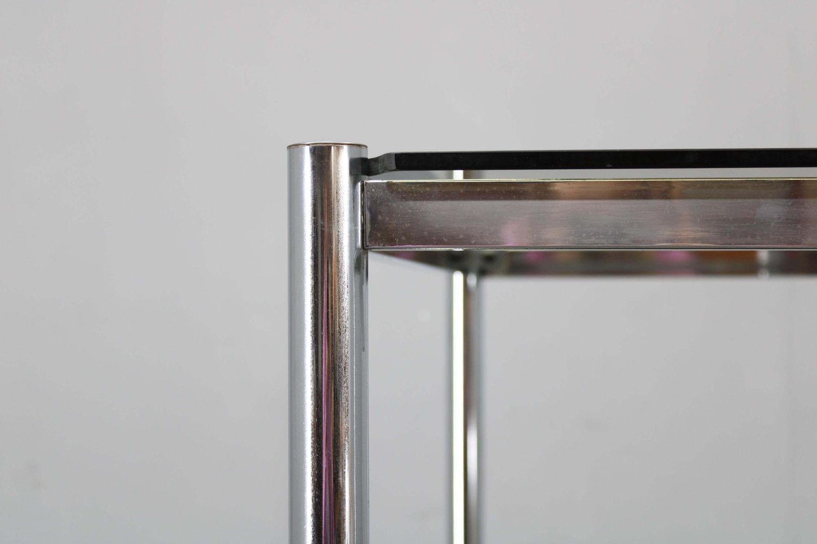 photo furniture Mid Century Smoked Glass Serving Cart, Italy, 1970s