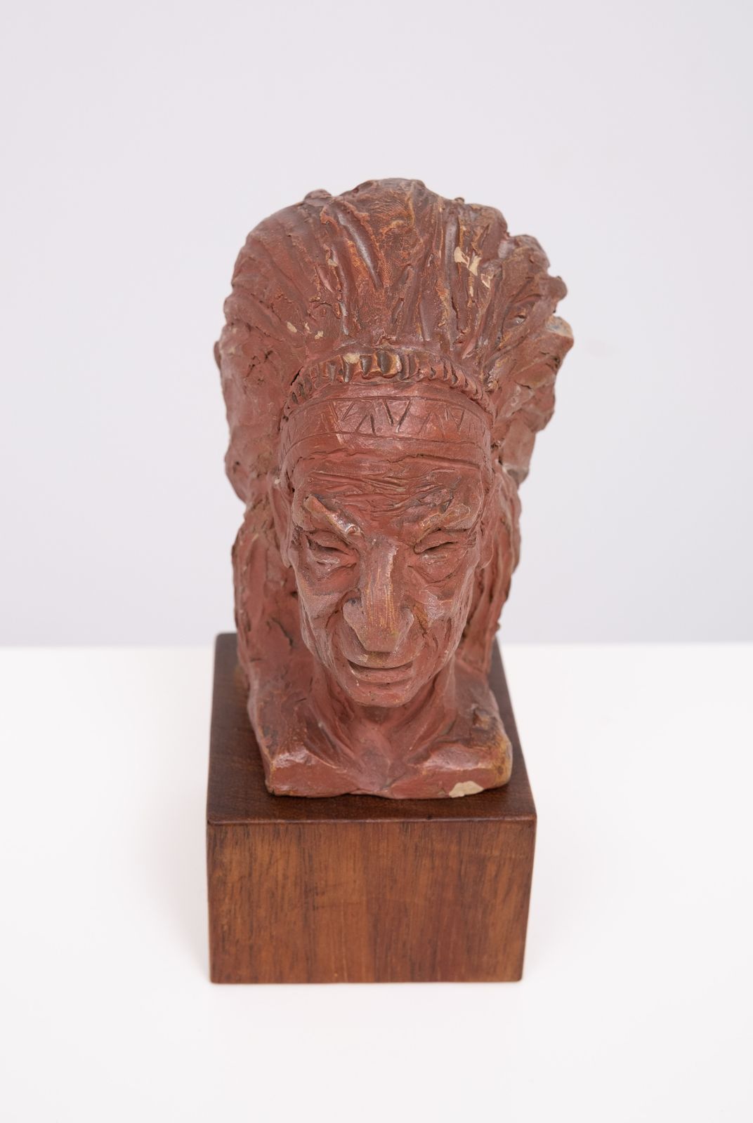 Klein Terracotta Indiaas Borstbeeld, Ca. Jaren 1960 photo for sale
