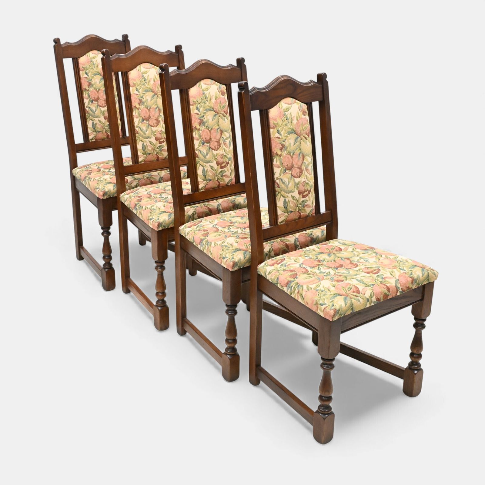 4 Old Charm Dining Chairs Lancaster Oak Tudor Brown Finish Free Uk Delivery* photo 537.0