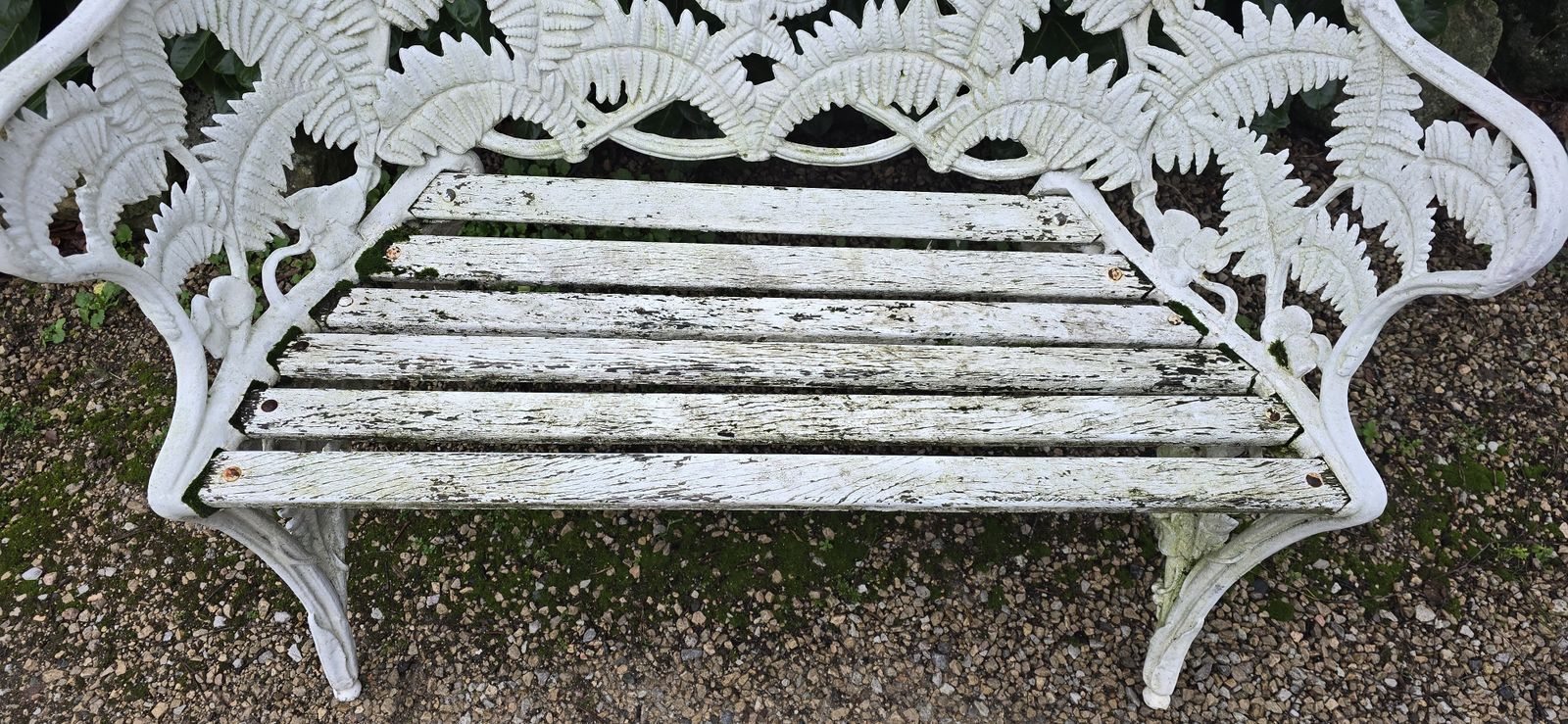 Super Two Seat Leaf Garden Bench photo vintage