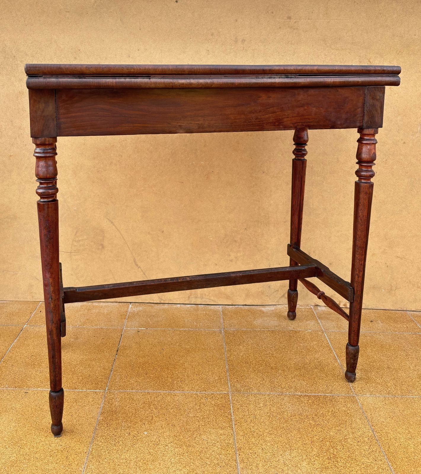 English Oak Games Table With Green Felt Top, 1930s photo 1340.0