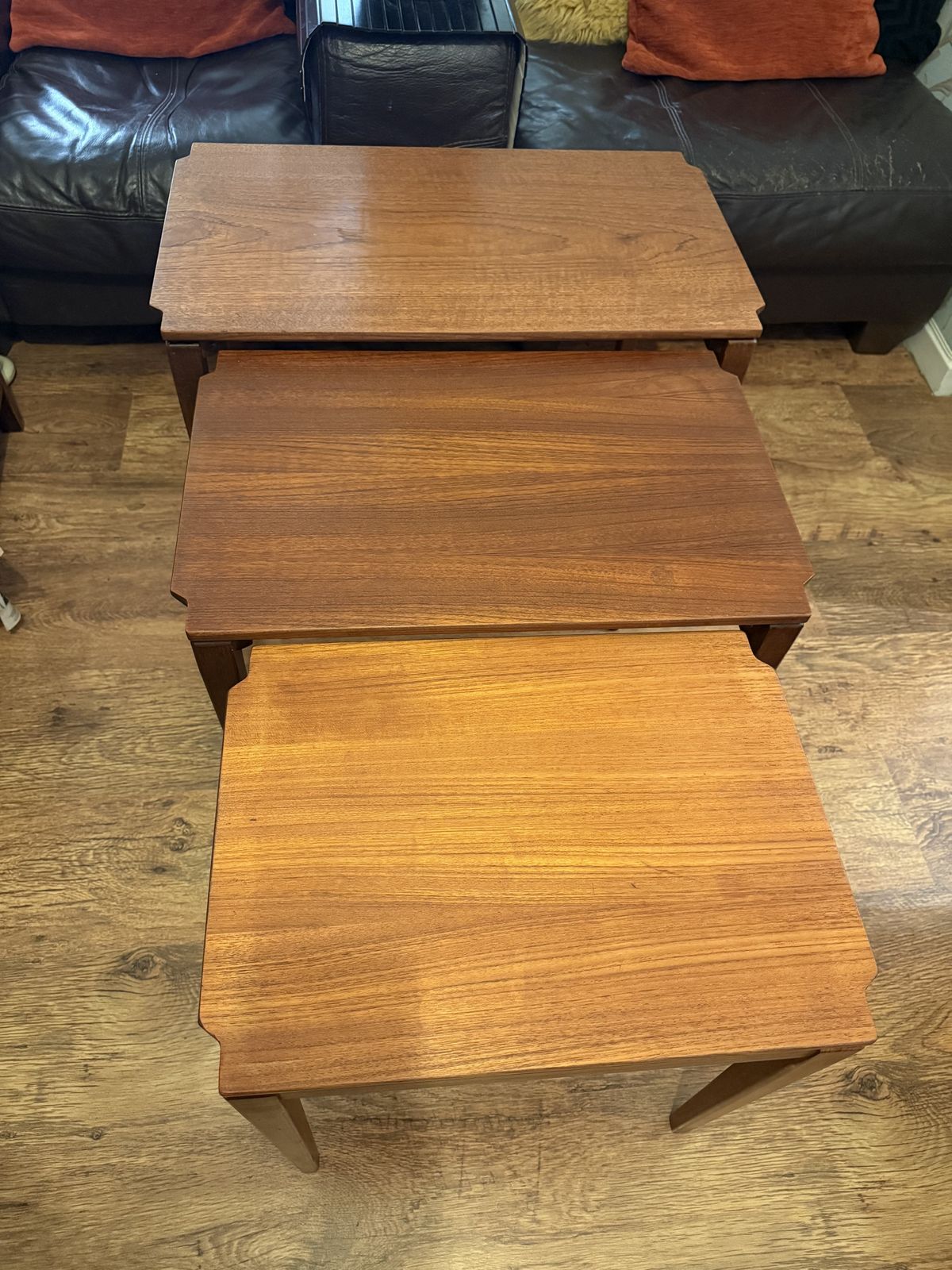Mid Century Teak Nest Of Tables – Set Of 3 – Attributed To Richard Hornby (1960s) photo Furniture