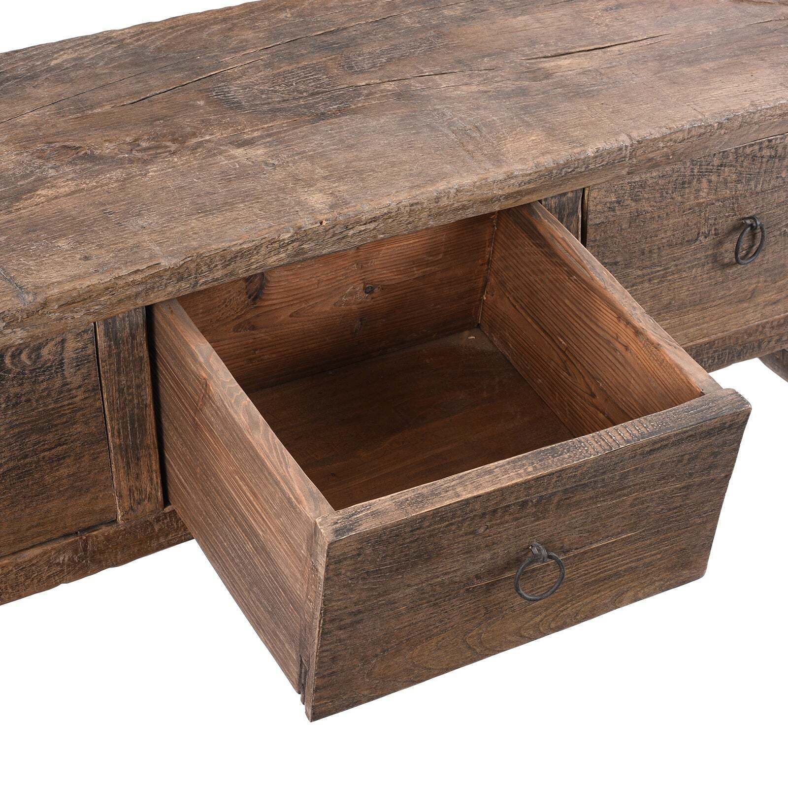 Rustic 3 Drawer Console Table   19th Century photo 2035.0