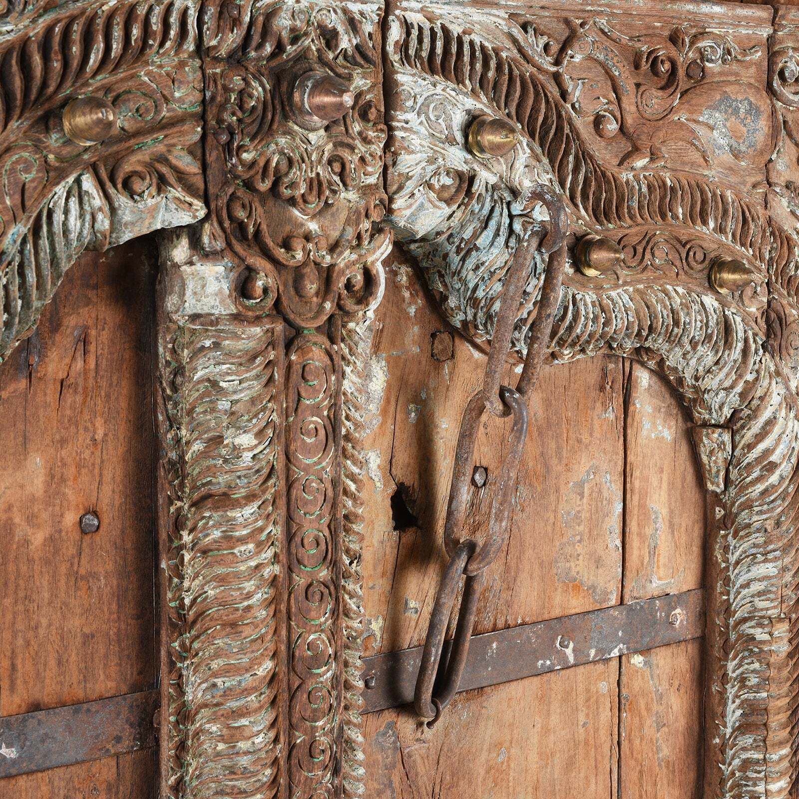 Carved Teak Doors From Kutch   Early 19th Century photo buy