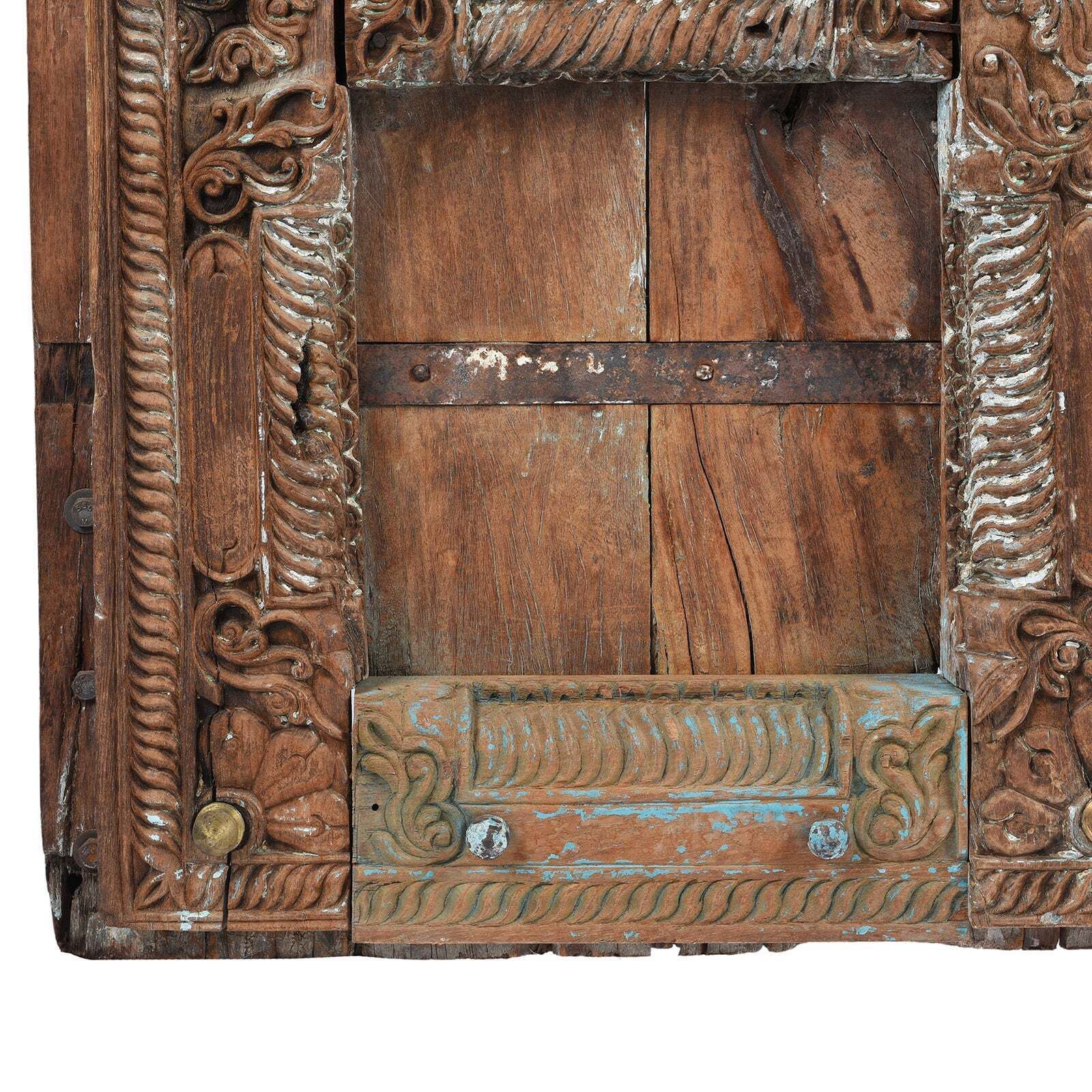 Carved Teak Doors From Kutch   Early 19th Century photo vintage